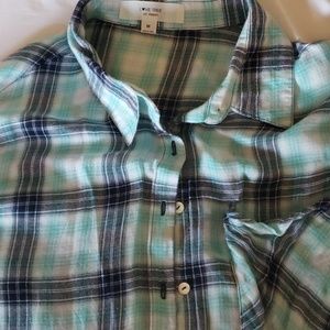Blue Plaid Top